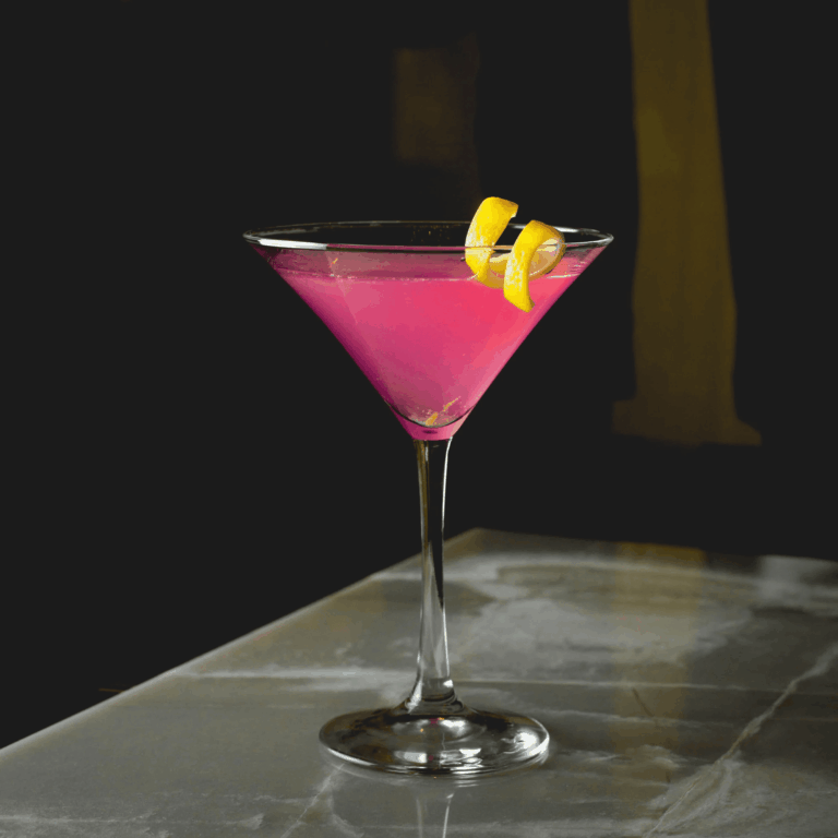 A pink cocktail offered at parc in detroit.